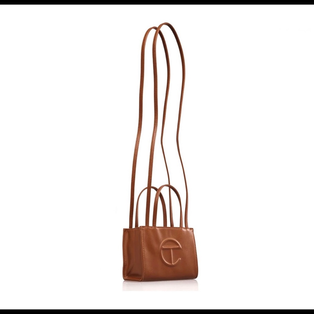 Small tan Telfar bag
